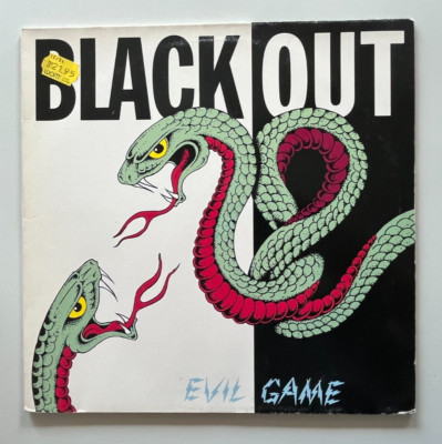 BLACK OUT Evil game LP Roadrunner Records 1984 HEAVY METAL