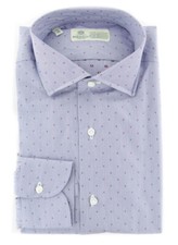Luigi Borrelli Blue Foulard Cotton Shirt - Slim - 191