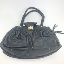 Sabina New York Handbag Purse Black Large Bag Fancy Handbag Aa7