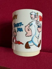 1971, POPEYE, Plastic "DEKA" Drinking Mug (Scarce / Vintage)
