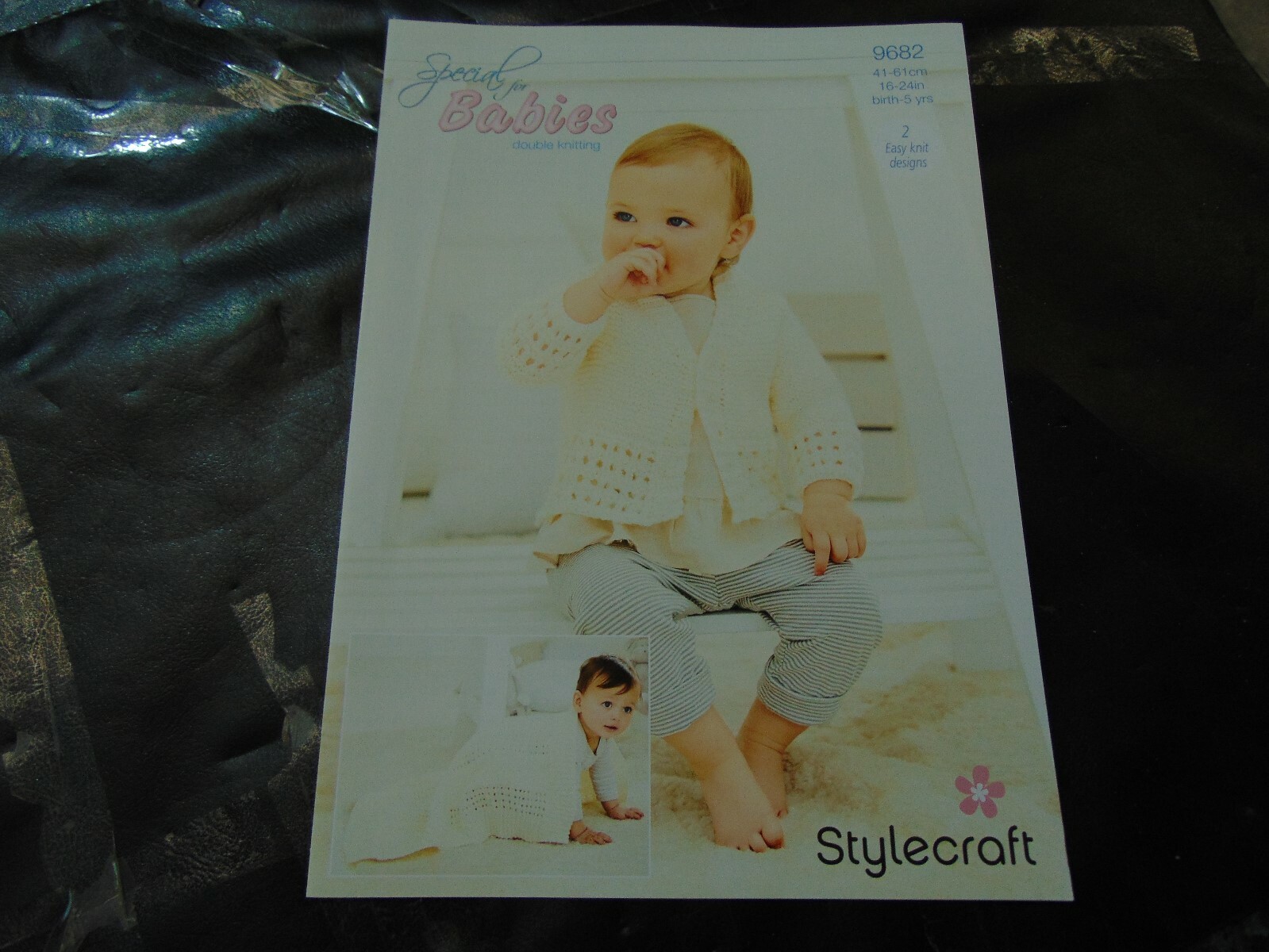 Stylecraft Double Knit Pattern 9682 Cardigan & Blanket 16 - 24 ins (2 Designs)