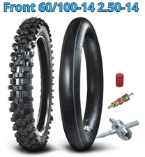 Front 60/100-14 2.50-14 Tire and Inner Tube for 110Cc 125Cc CRF70 CRF110 XR70 KL
