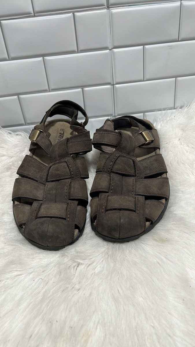 Teva Sandals Men\'s 14 Hamner Brown Leather Fisherman Shoes Teva Sandals Men main image 4