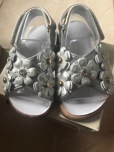 silver sandals size 12