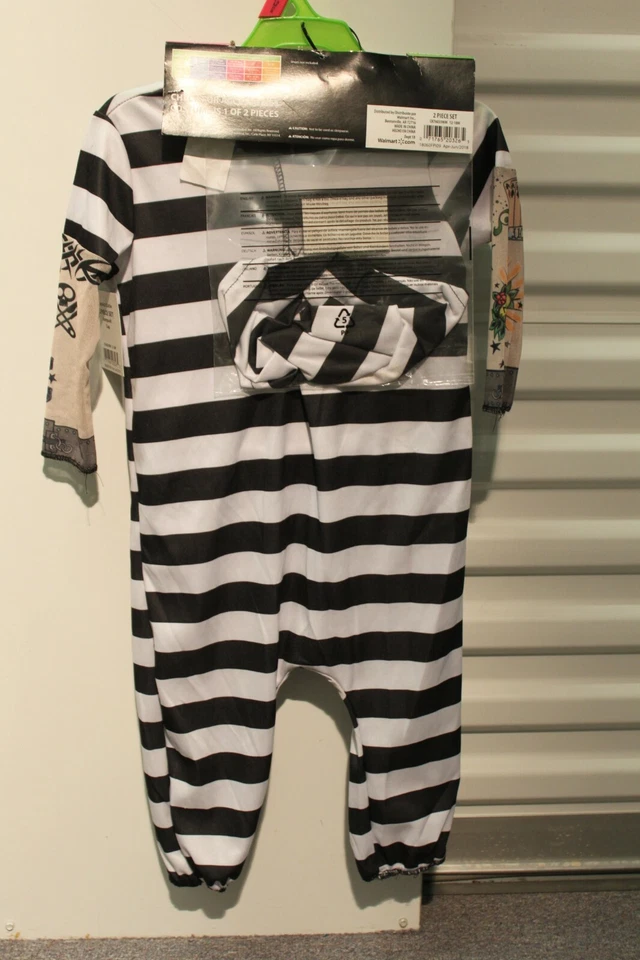 CONVICT CUTIE BABY 12-18 Months Costume Toddler Halloween Prisoner Inmate NEW - Image 4 of 4