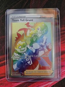 Team Yell Grunt 210/202 Secret Rare Pokemon Card Sword & Shield Base - Near Mint
