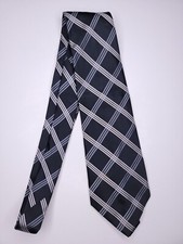 Bugatti Mens Formal Necktie 58"Lx4"W Black/Gray Neck Tie