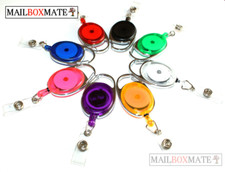 ID CARD REELS - RETRACTABLE REEL SKI PASS LANYARD ID HOLDER KEY CHAIN METAL BODY