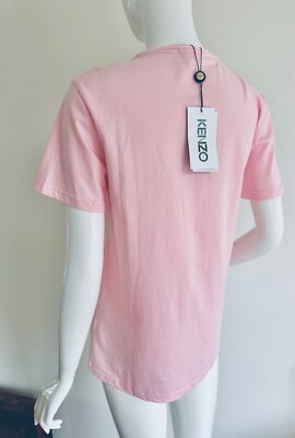 KENZO PARIS Jungle Womens Tee T-shirt Tiger Face Baby Pink 100