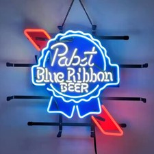 Pabst Blue Ribbon Beer Neon Light Sign 19"x15" With HD Vivid Printing Bar Decor