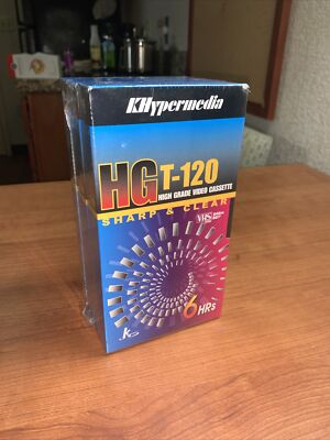 KHypermedia HG T-120 VHS High Grade Video Cassette 6 Hour Lot of 3 New Sealed