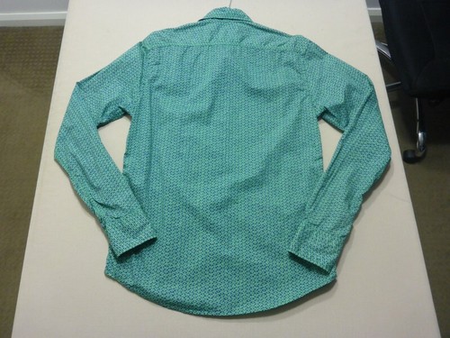 041 CAMISA DE HOMBRE ESCOCESA Y SODA JADE/S CON ESTAMPADO AZUL MARINO TALLA SML $180 PRECIO DE VENTA SUGERIDO POR EL FABRICANTE. - Imagen 9 de 9