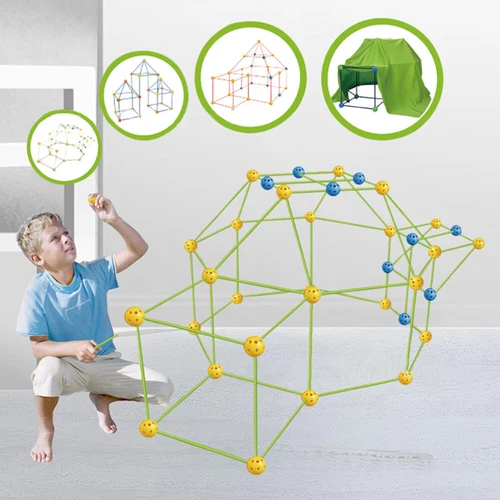 265Pcs Children Present Tent Kids Funny Boy Girl Toys DIY Build Your Own Den Set - Picture 11 of 17