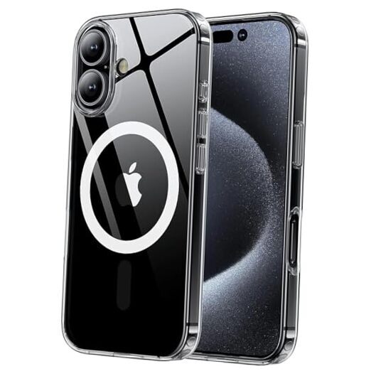 Tigowos Strong Magnetic for iPhone 16 Case Fits iPhone 16-6.1 inch Clear