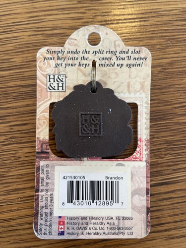 Personalized Key Cover 'BRANDON'S KEY' Great Gift Stocking Stuffer Office Gift - Picture 2 of 2