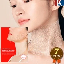 MEDITHERAPY Wrinkle Fit Neck Mask 10g x 7pcs Thread Lifting Neck Mask Sheets NEW