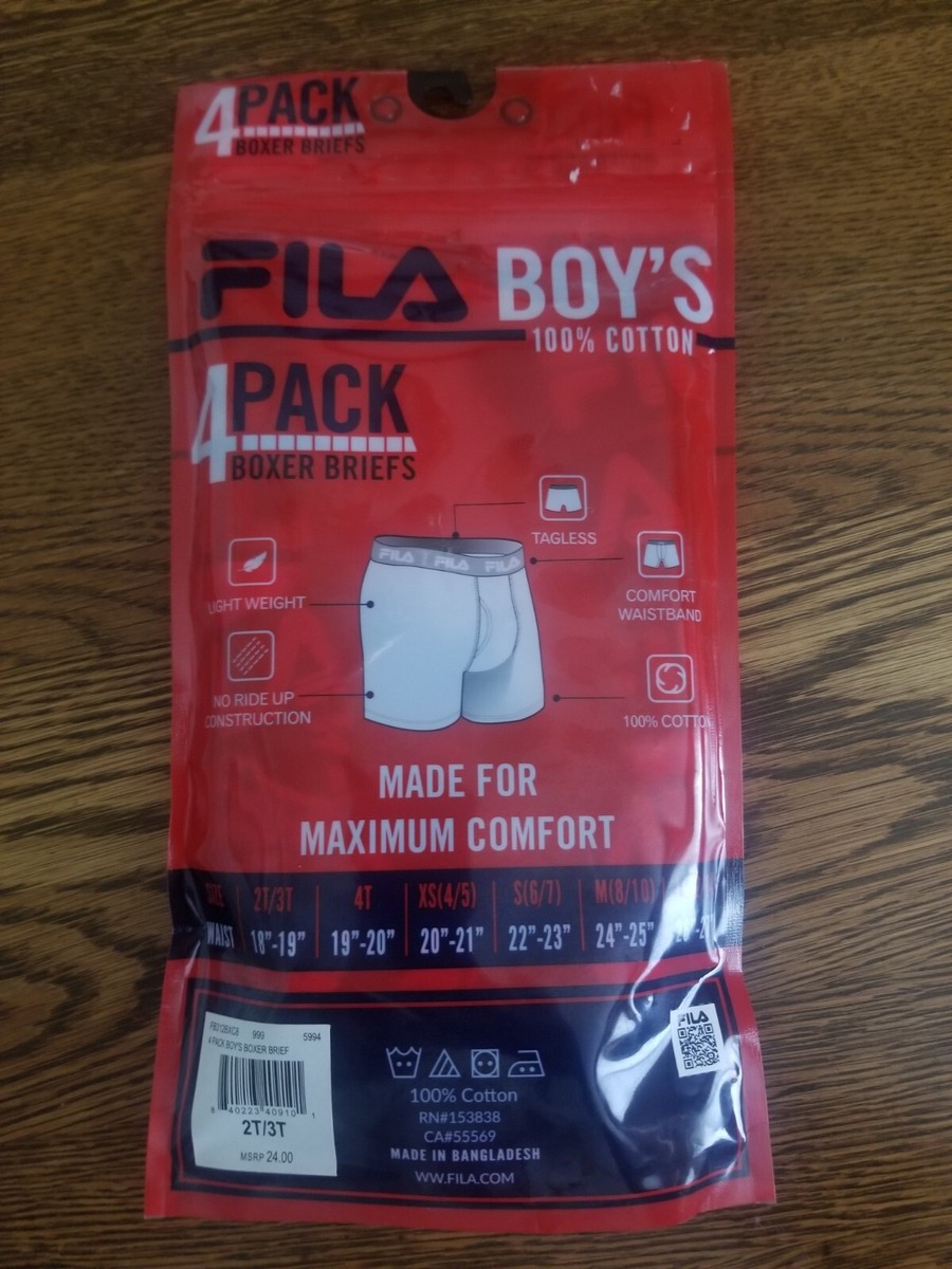 その他 N, Fila Boy's 4-pack Boxer Briefs 2T/3T NIB | eBay