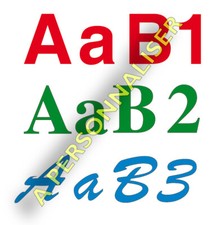 Numeri Lettere Adesive LETTRAGGIO Taglio Personalizzato Adesivo Vinile 2 Cm