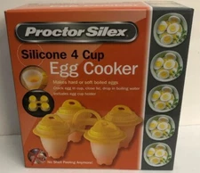 Proctor Silex Silicone 4 Cup Egg Cooker New in Box Model #03108-SHIPS N 24 HOURS