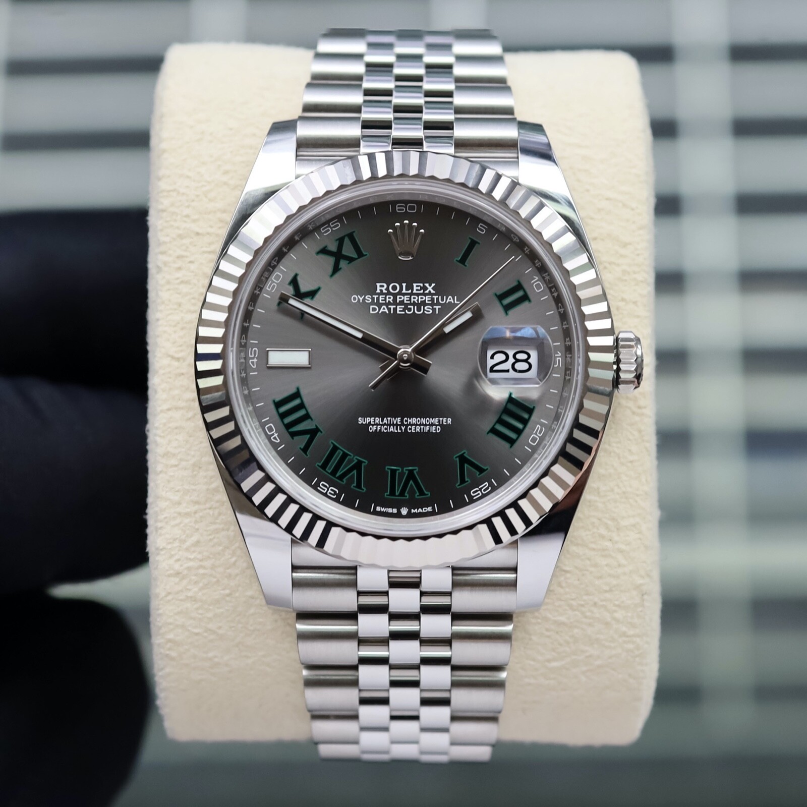 2022 Rolex Datejust 41 Wimbledon Dial Stainless Steel with Box image 5