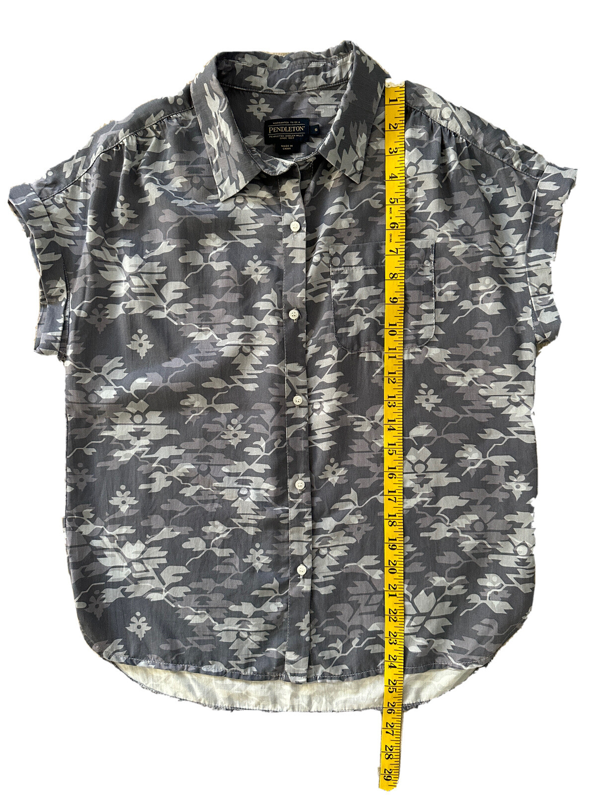 Pendleton Womens Blouse Size S Oversized Cuffed S… - image 2