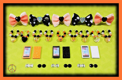   Littlest Pet Shop LPS Halloween 4 Pc Accessories Set - Bow Phone Collar ++ 