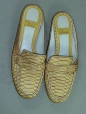 Womens Delman Snake Faux Leather Mules 6.5 M ...
