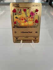 Gold Metal Jubiläum Geburtstag Liebe Valentine Pokémon Karte Pikachu Eevee Mew