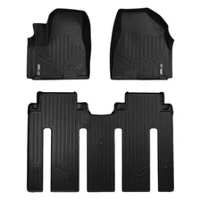 Smartliner Black 1st & 2nd Row Floor Liners for Kia Sedona