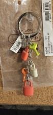 COACH LOCK AND KEY NEON KEYCHAIN KEY CHAIN RING FOB