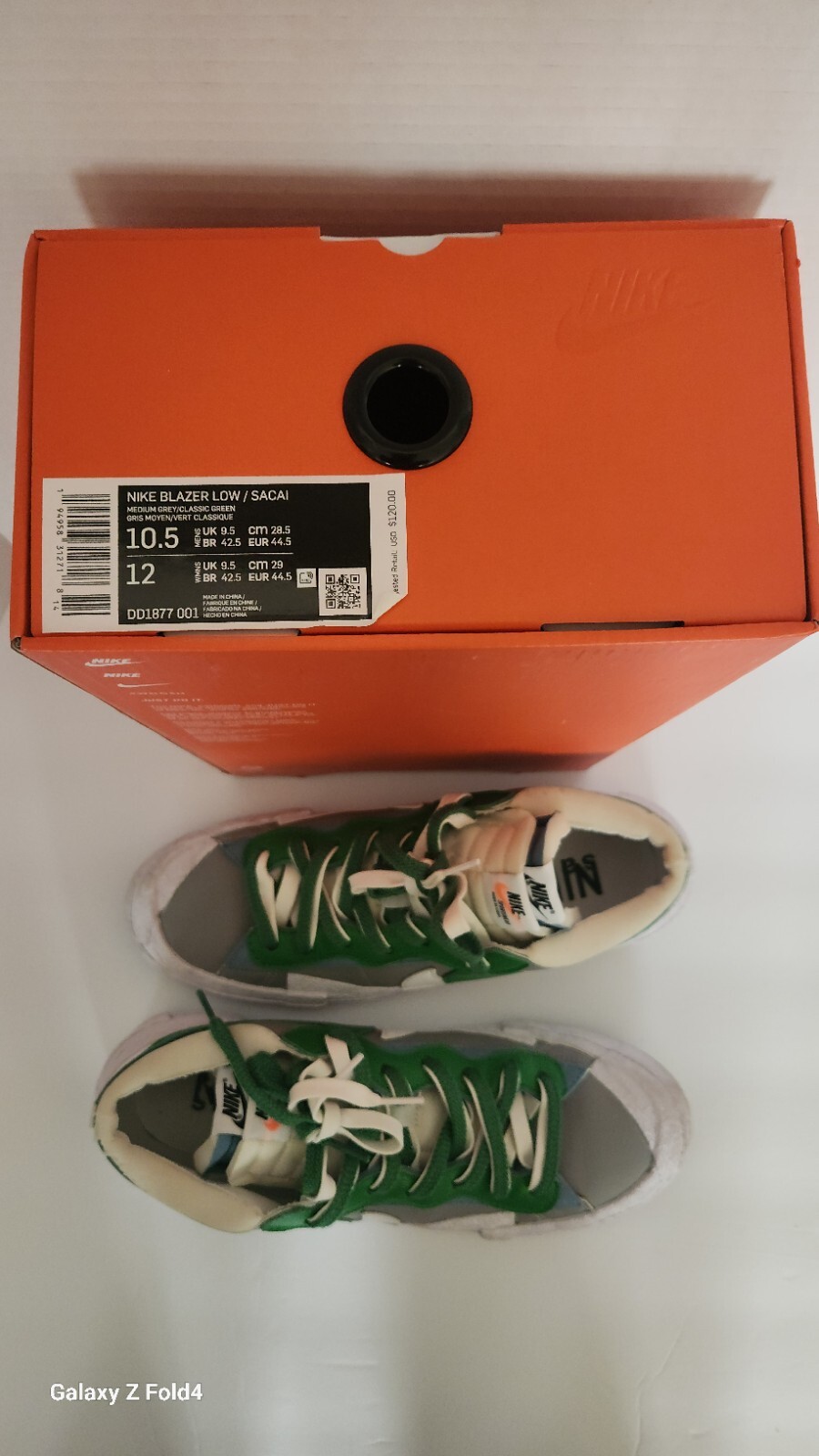 SACAI X NIKE Taglia 10 5 Nike Blazer Low x Sacai verde classico