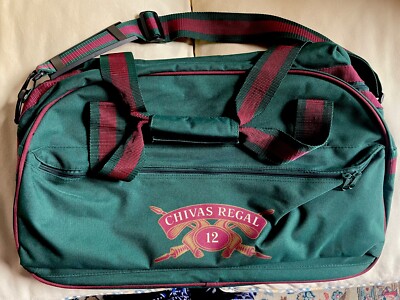 VTG CHIVAS REGAL Duffle Overnight Bag 22x14” Hunter Green