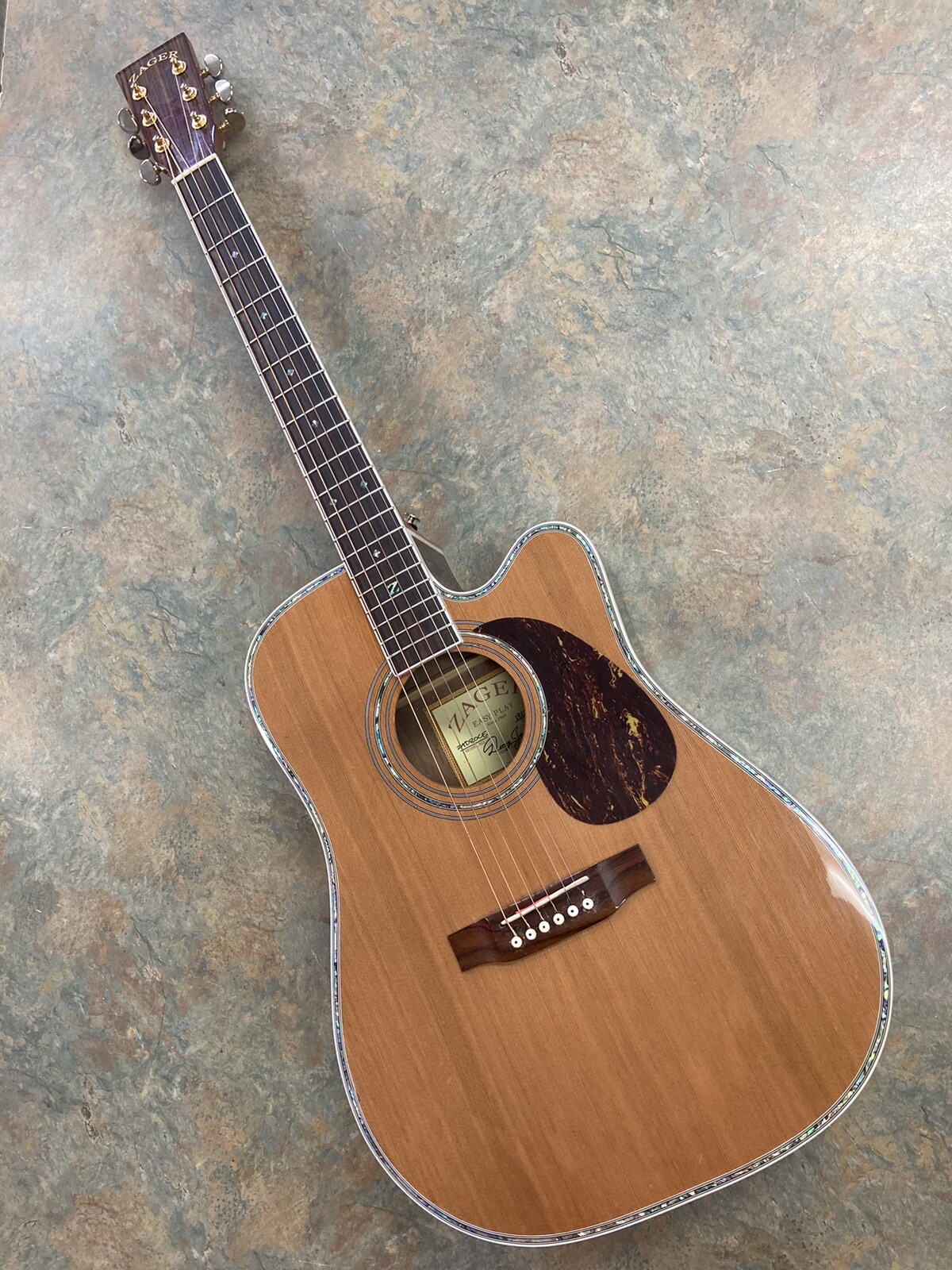 Zager ZAD80CE Electric/Acoustic Guitar With Original Case eBay