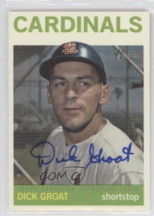 2013 Topps Heritage Real One Auto Dick Groat #ROA-DG Auto 0t2