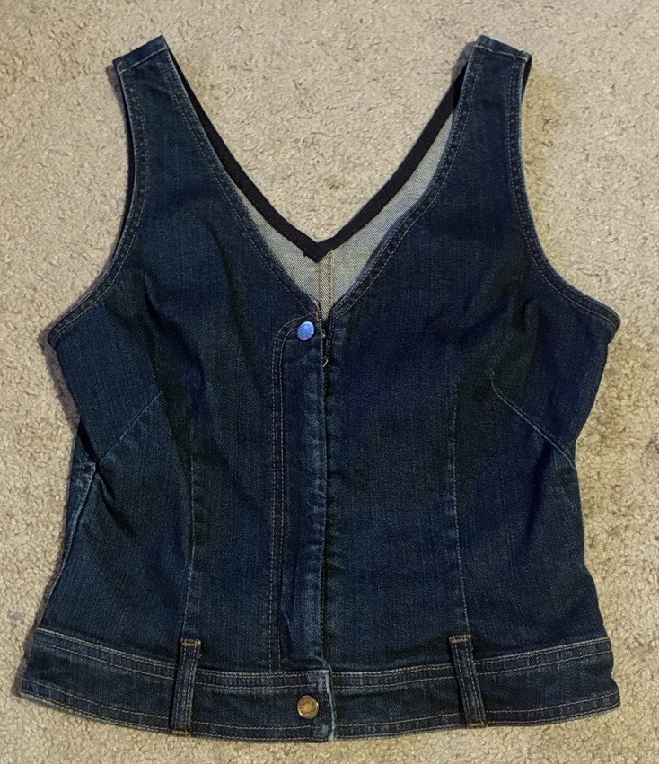 7 For All Mankind Sophia Denim Vest Or Tank Talk NWOT