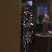 Antiquariato egizio una rara autentica statua ibis di Thoth dio della luna faraonica a.C.