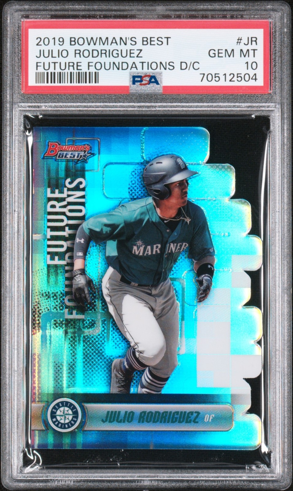 2019 Julio Rodriguez Future Foundations Die Cuts PSA 10 Seattle Mariners view 1