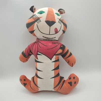 Vintage Tony The Tiger Kelloggs Cereal Plush Pillow Doll Cloth Toy Stuffed 1973