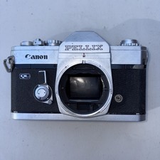 Canon QL Pellix 35mm Film SLR Camera Body - Chrome Body Only UNTESTED 