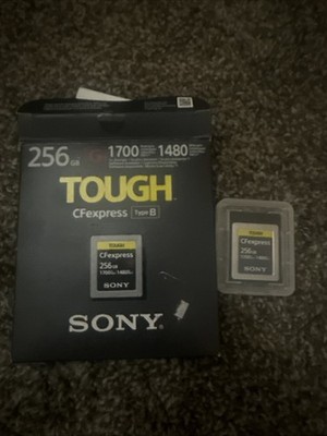 Sony TOUGH CFexpress Type B 256GB (G Series)   1700MB/s Read / 1480MB/s Write   