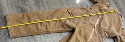 Vintage Carhartt Coveralls Insulated Mens Size 42R Regular Tan USA Carpenter image 17