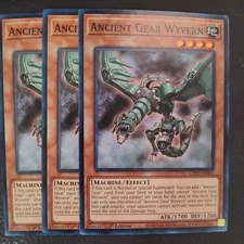 3x  Ancient Gear Wyvern [LDS1-EN084] Common Near Mint 1st Edition Playset