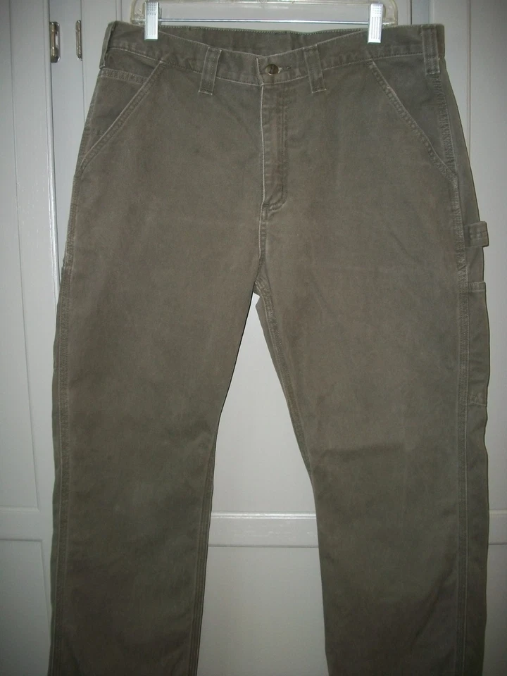 Carhartt Jeans MENS 36x30 BROWN Jeans Relaxed Fit Carpenter Pants Nice Condition - Image 3 of 4