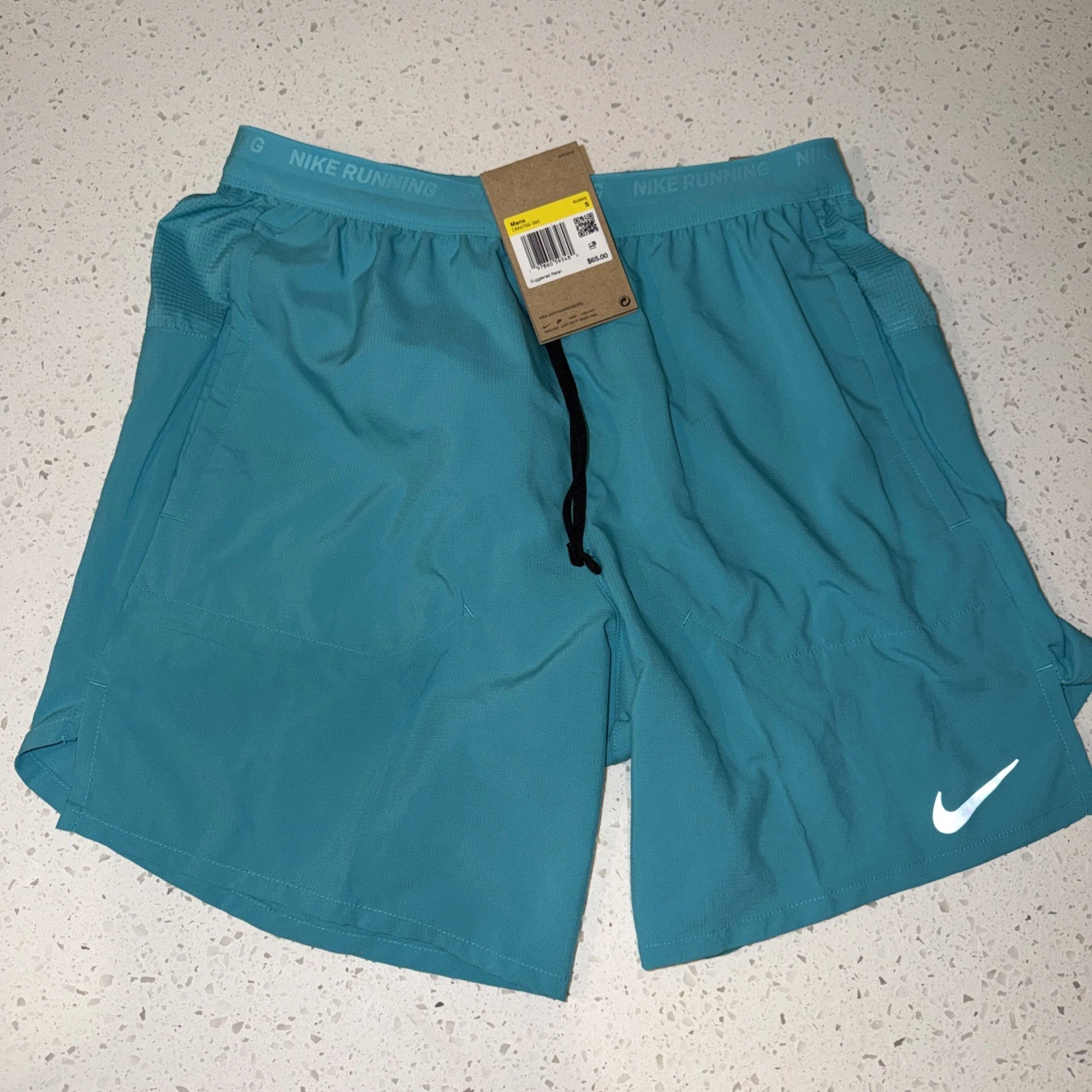 Men’s Size Small Nike Running Shorts Stride Dri-Fit 7"Dusty Cactus DM4759-345