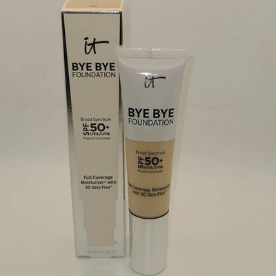 IT Cosmetics Bye Bye SPF 50+ Full Covg Moisturizing Foundation FAIR Exp 3/27