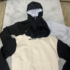 2 Twitch Hoodies Sweatshirt Mens Medium Black Gray Tan Colorblock Gaming