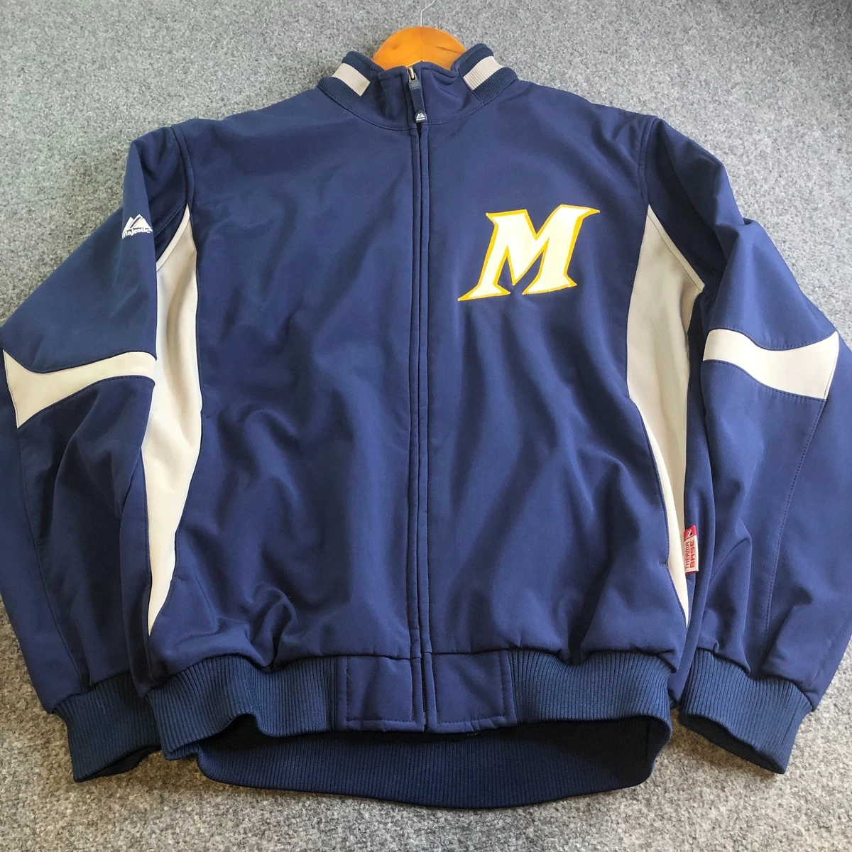 Majestic × MIL.ブルワーズ XLサイズ フリース裏地 スタジャン Majestic Milwaukee Brewers MLB Jackets for sale | eBay