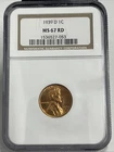 1939 D Lincoln Wheat Cent MS67 RED NGC