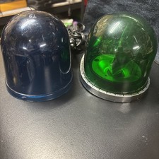 Vintage Emergency Lighting Green Beacon With Extra Blue Cover Works Great
