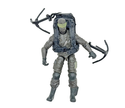 Vintage GI Joe Snake Eyes v23 2005 Ninja Commando  Grappling Hook Backpack Gear
